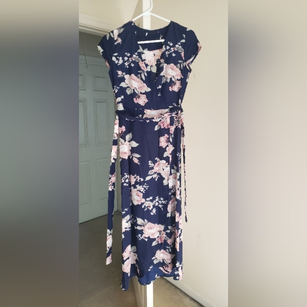 Blue Navy floral dress